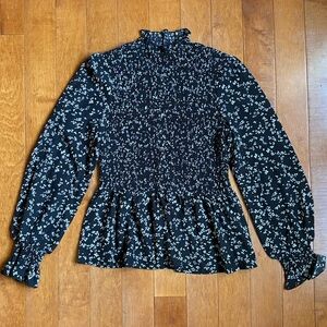 SHEIN Floral Peplum Blouse